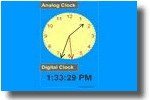 analog digital clock Заставка Часы