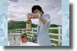 Корейский производитель напитков, соков и кофе Lotte Chilsung Заставка Часы